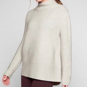 Black Athleta Merino Wool Chunky Knit Sweater